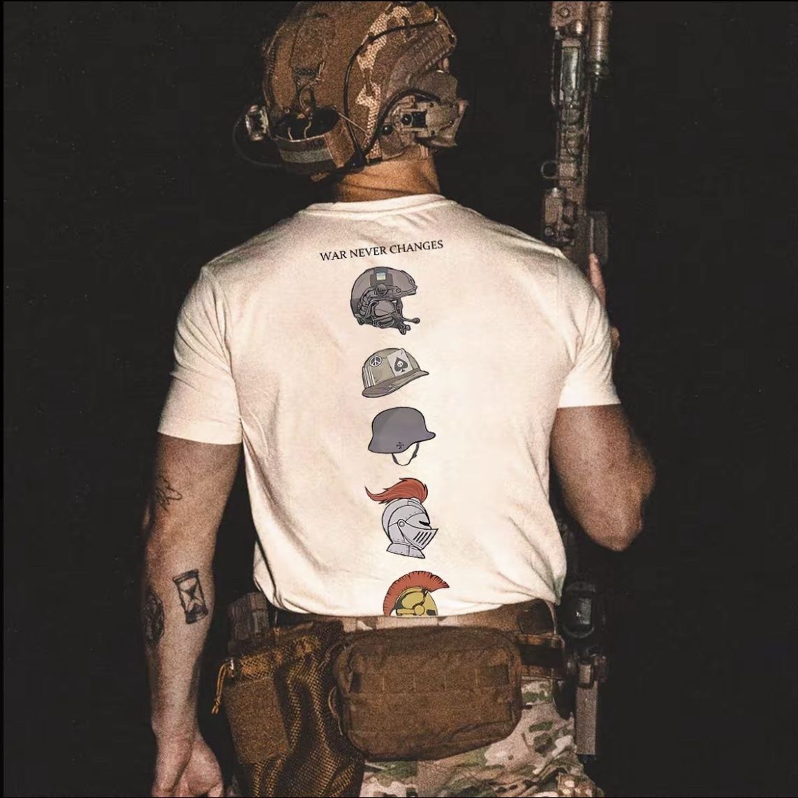 Streetwear Brand Shirts - เสื้อยืดแขนสั้นลายรุ่นอีโวลูชั่นของหมวกกันน็อค ย้อนยุคสไตล์อเมริกัน แบรนด์ดัง สำหรับฤดูร้อน เสื้อยืดลำลองผู้ชาย ผ้าฝ้าย