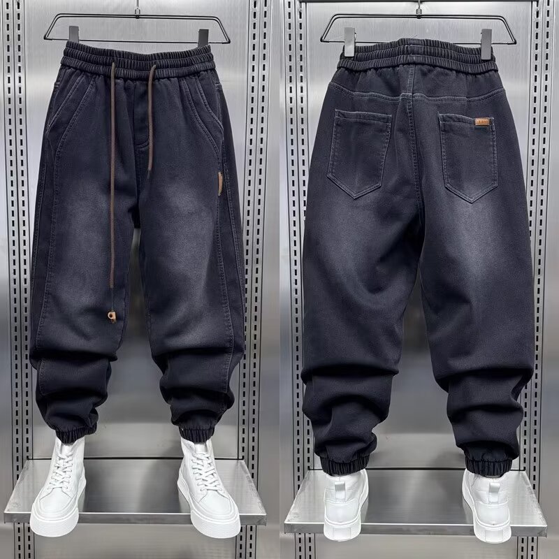 Streetwear Brand Japanese - กางเกงยีนส์ทรงฮาเร็มของผู้ชายสไตล์ฮาราจูกุแนวสตรีทแวร์สไตล์ฮิปฮอปทรงหลวมสไตล์ญี่ปุ่นกางเกงขายาวแนวสตรีทสไตล์เกาหลีสำหรับ Y2K กางเกงยีนส์แฟชั่น