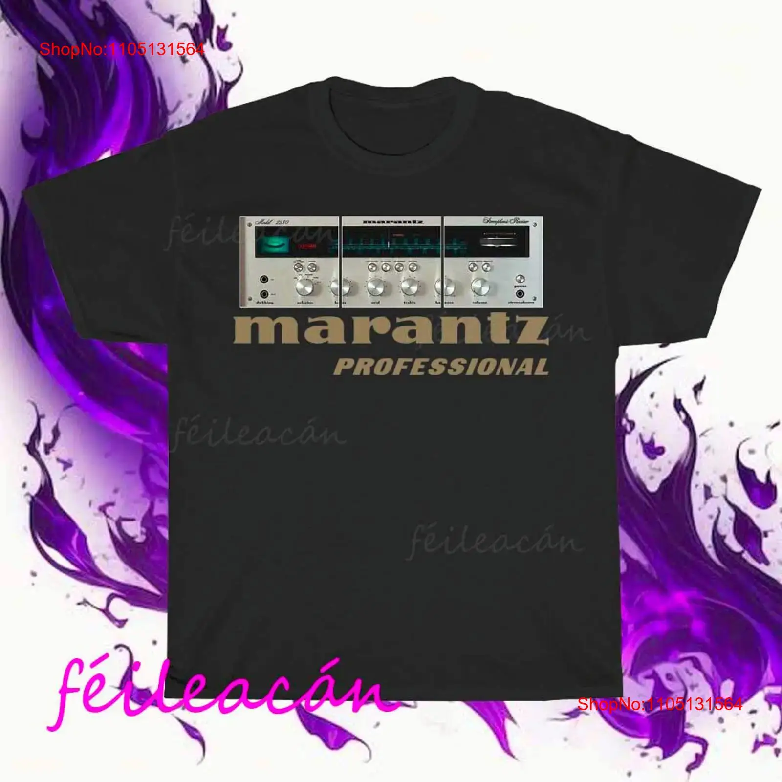 Streetwear Brand Shirts - เสื้อยืดลายโลโก้ Marantz Amplifier ของแท้ สไตล์อเมริกัน ตลกๆ