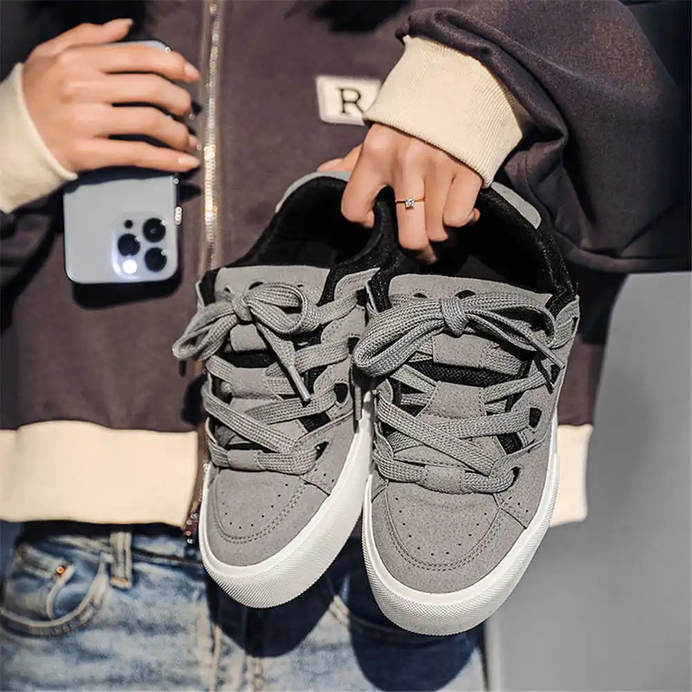 Streetwear Brand In Uk - กับ Lacing Hiphop ผู้หญิงรองเท้าสเก็ตบอร์ดวอลเลย์บอลรองเท้าผ้าใบสําหรับสตรี Beige Boot