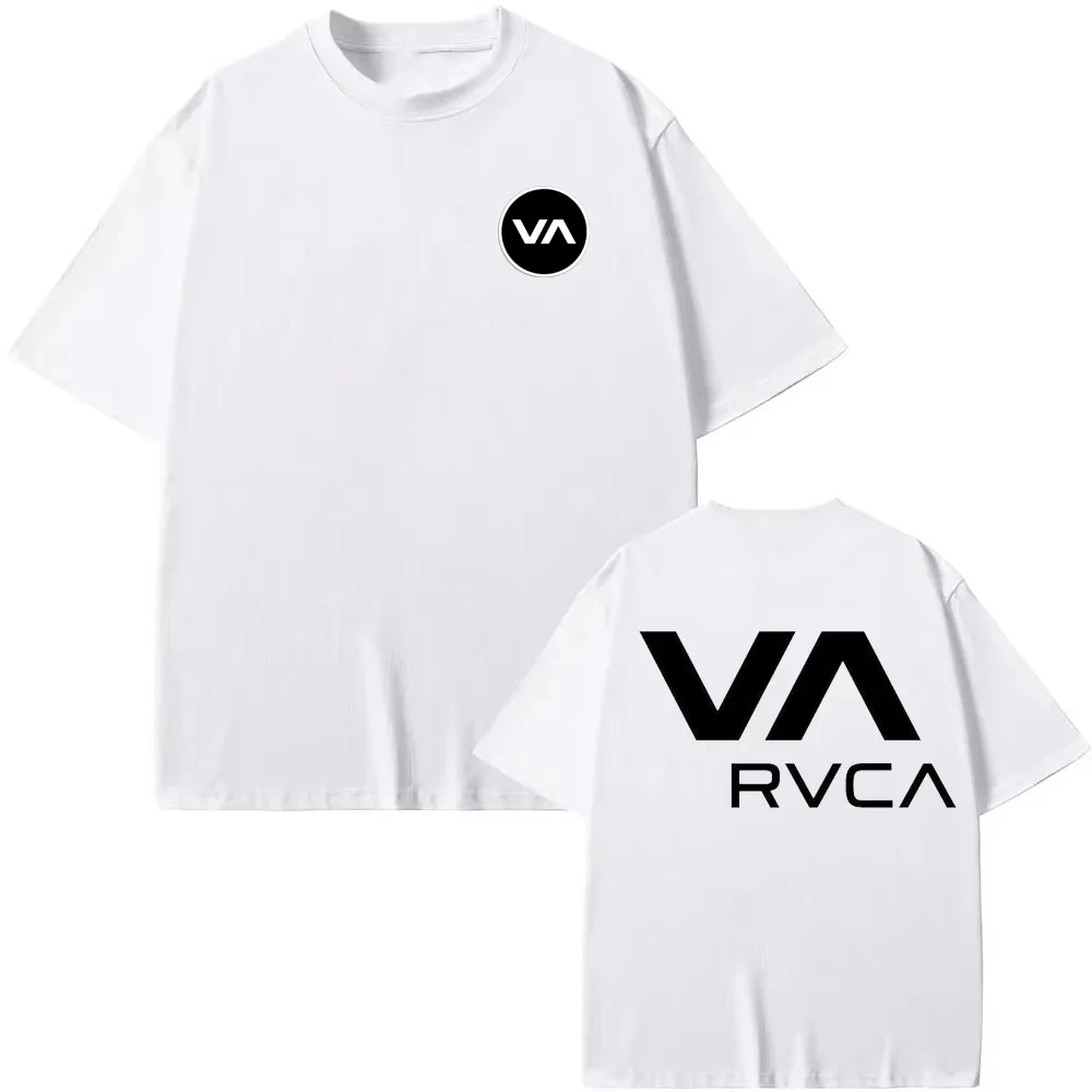 Streetwear Brand Shirts - RVCA เสื้อยืดสีดำเสื้อยืดฤดูร้อนผ้าฝ้ายเสื้อยืดฤดูร้อนแขนสั้นแฟชั่นผู้ชายผู้หญิงออกแบบแบรนด์เสื้อยืดเสื้อผ้าสตรีทแวร์ชั้นนำ