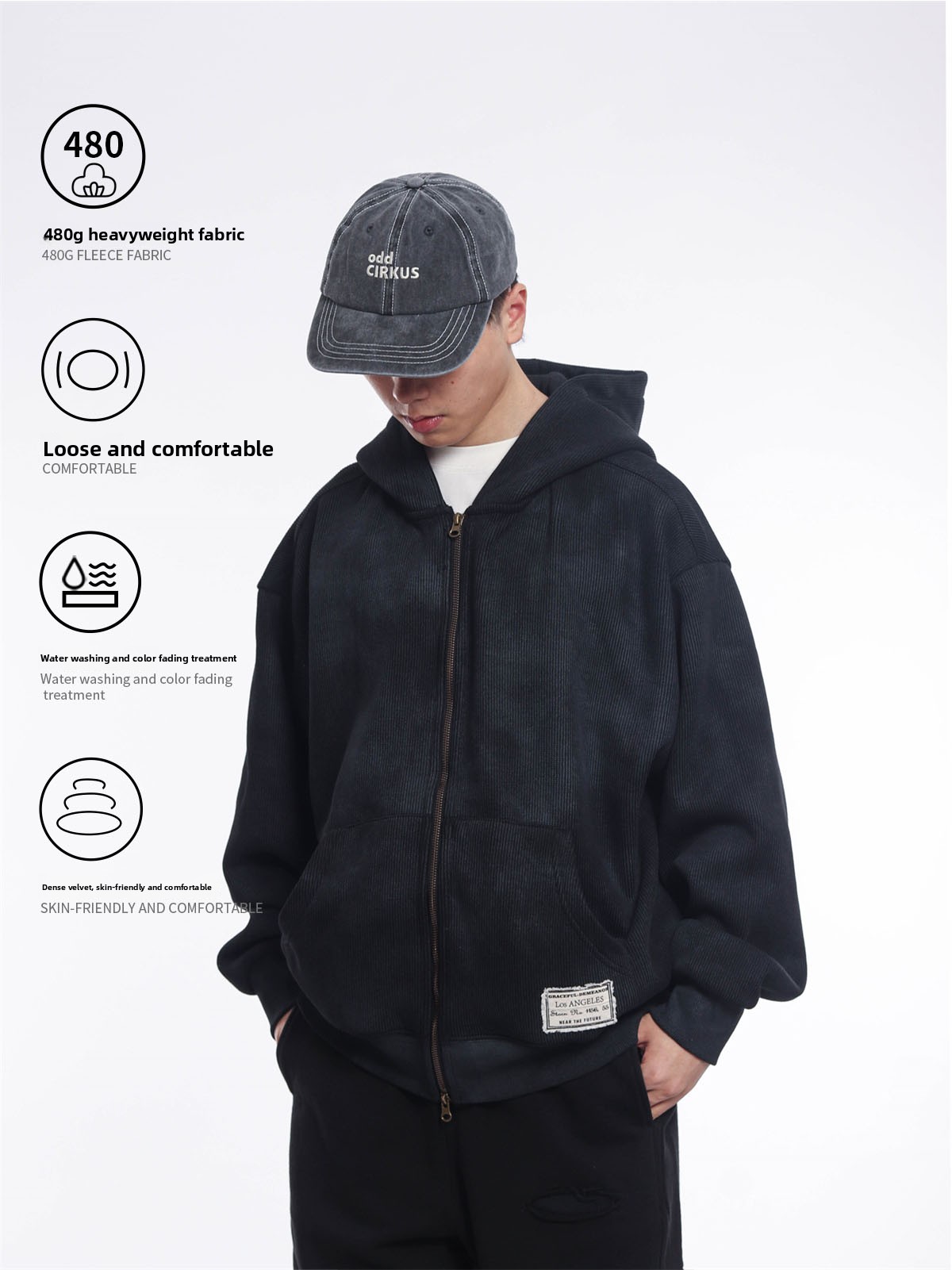 เสื้อฮู้ดดี้สไตล์ญี่ปุ่นย้อนยุ - Streetwear Brand Japanese บทวิจารณ์และราคา