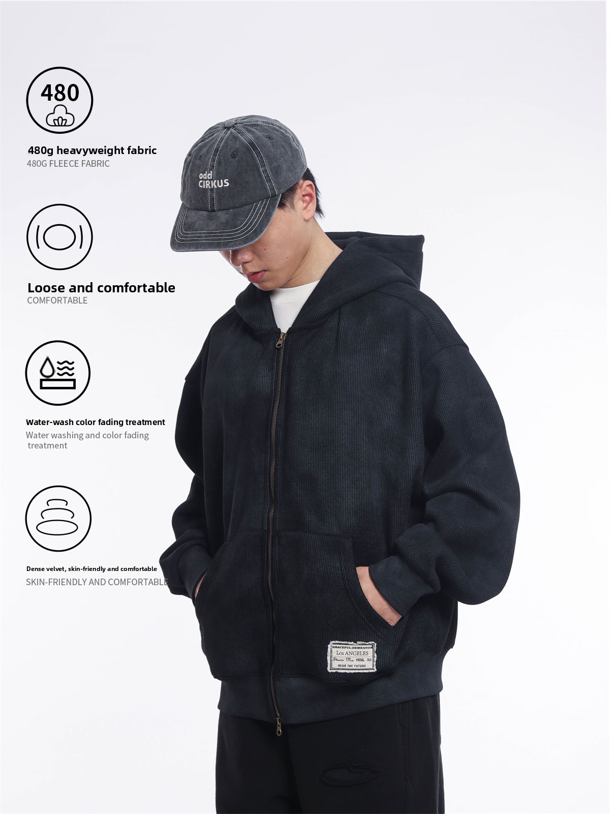 เสื้อฮู้ดดี้สไตล์ญี่ปุ่นย้อนยุ - Streetwear Brand Japanese บทวิจารณ์และราคา