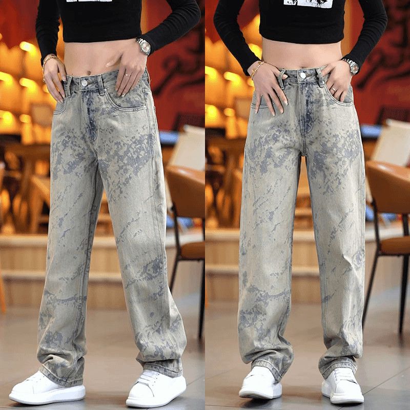 กางเกงยีนส์ทรงตรงหลวมสไตล์อเมร - Urban Streetwear Brand บทวิจารณ์และราคา