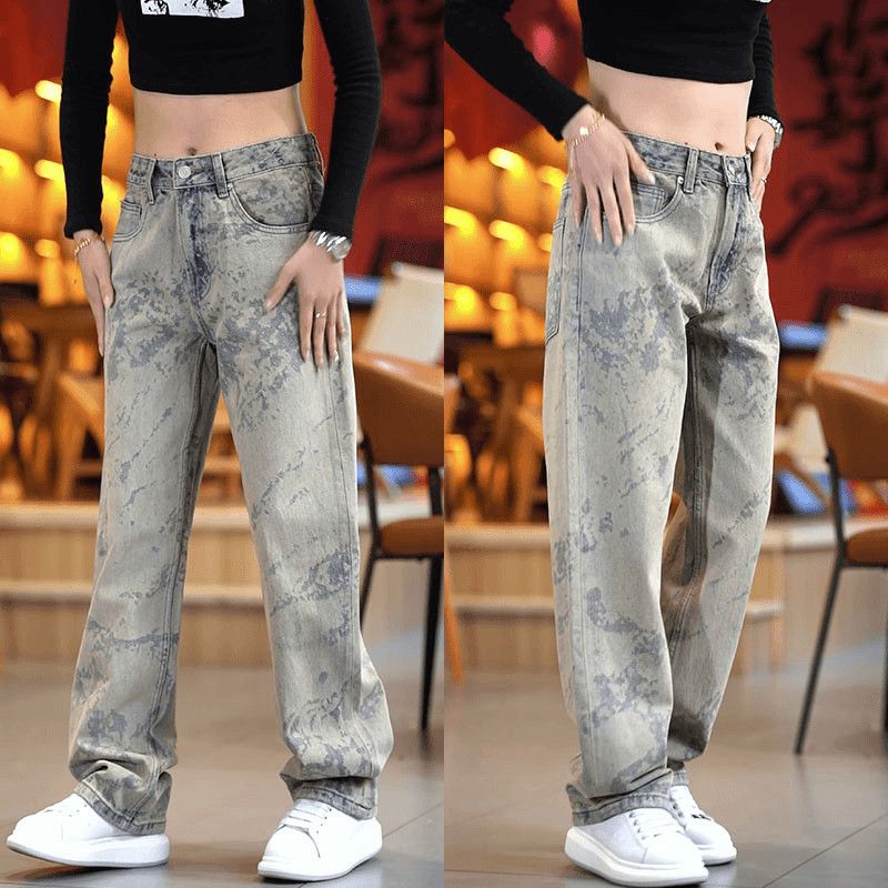 กางเกงยีนส์ทรงตรงหลวมสไตล์อเมร - Urban Streetwear Brand บทวิจารณ์และราคา
