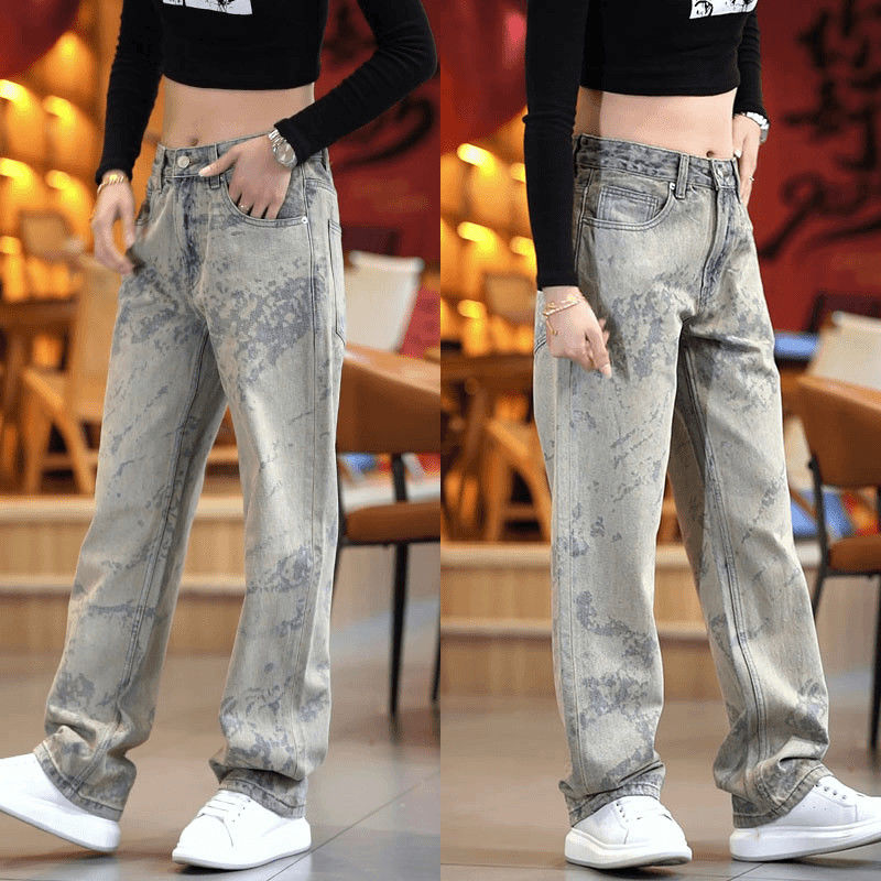 กางเกงยีนส์ทรงตรงหลวมสไตล์อเมร - Urban Streetwear Brand บทวิจารณ์และราคา