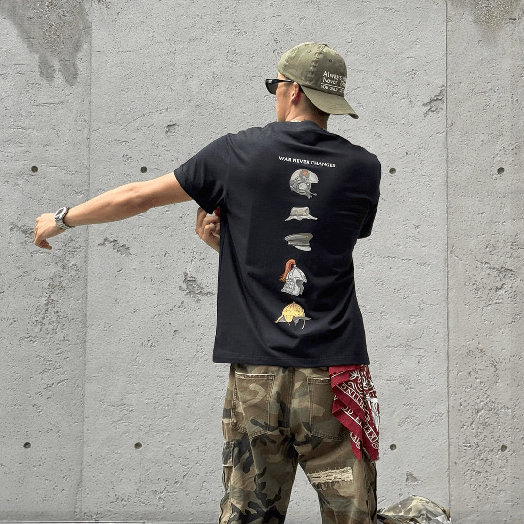เสื้อยืดแขนสั้นลายรุ่นอีโวลูชั - Streetwear Brand Shirts บทวิจารณ์และราคา