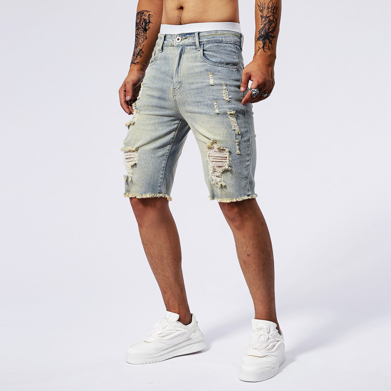 2025 ฤดูร้อนใหม่ผู้ชาย Ripped  - Streetwear Brand China บทวิจารณ์และราคา