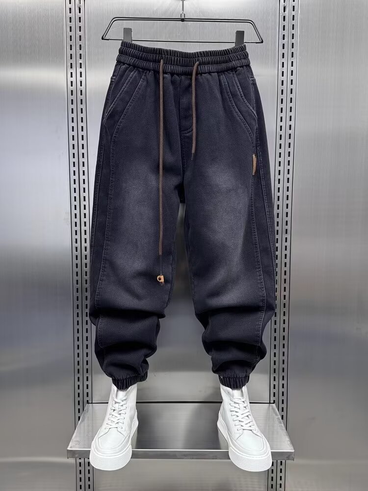 กางเกงยีนส์ทรงฮาเร็มของผู้ชายส - Streetwear Brand Japanese บทวิจารณ์และราคา