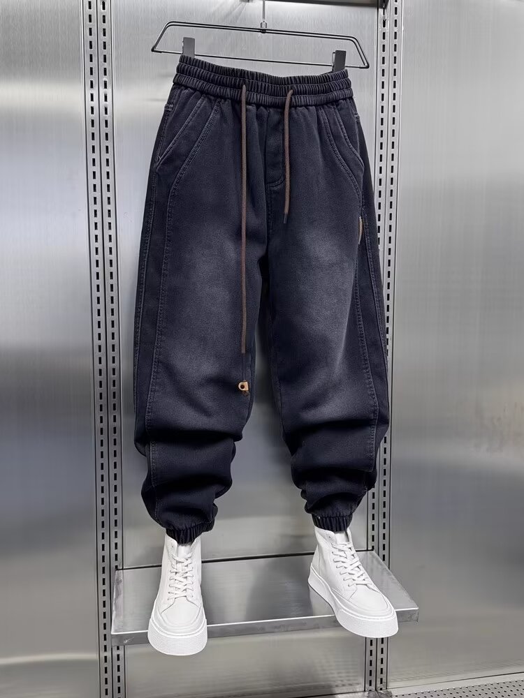 กางเกงยีนส์ทรงฮาเร็มของผู้ชายส - Streetwear Brand Japanese บทวิจารณ์และราคา