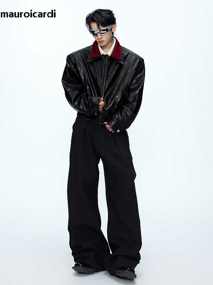 มาโรอิการ์ดี แจ็คเก็ตหนัง PU ล - Streetwear Brand China บทวิจารณ์และราคา