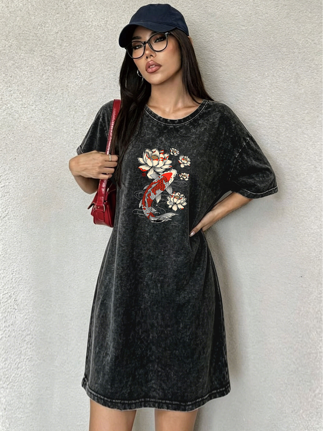 ชุดเดรสเสื้อยืดสไตล์วินเทจสำหร - Streetwear Brand Japanese บทวิจารณ์และราคา