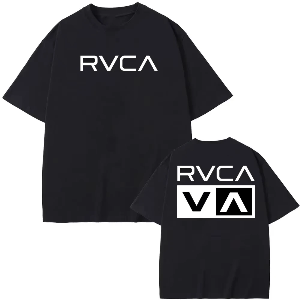 RVCA เสื้อยืดสีดำเสื้อยืดฤดูร้ - Streetwear Brand Shirts บทวิจารณ์และราคา